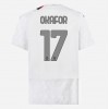 Officiële Voetbalshirt AC Milan Okafor 17 Uit 2023-24 - Heren